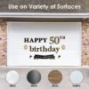 Big Dot Of Happiness Adult 50th Birthday - Gold - Peel And Stick Birthday Party Decoration - Wall Decals Backdrop