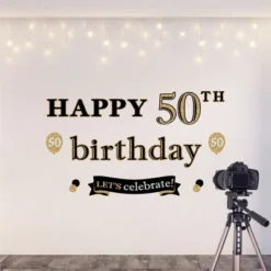 Big Dot Of Happiness Adult 50th Birthday - Gold - Peel And Stick Birthday Party Decoration - Wall Decals Backdrop -Home Shop GUEST 44822f73 18f1 492b a16a 29bc0cc4bcd0