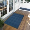 Blue Solid Doormat - (3'x4') - HomeTrax -Home Shop GUEST 44d30c0f f869 48dc 9cfa 78f3a2210cdb