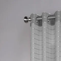 Wanda Box Voile 2-Piece Blackout Curtain 38" X 84" Silver By Rt Designers Collection