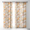 Evamatise Tiki Picnic Mid Century Modern Single Panel Sheer Window Curtain - Deny Designs