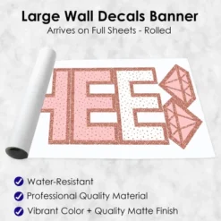 Big Dot Of Happiness Bride Squad - Peel And Stick Rose Gold Bridal Shower Or Bachelorette Party Large Banner Wall Decals - She Said Yes 11 Big Dot Of Happiness Bride Squad - Peel And Stick Rose Gold Bridal Shower Or Bachelorette Party Large Banner Wall Decals - She Said Yes -Home Shop GUEST 46d524fd 3997 48ee 98de 444cc5917042