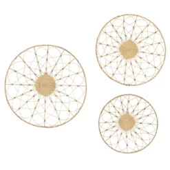 Set Of 3 Dried Plant Plate Basket Wall Decors Brown - Olivia & May -Home Shop GUEST 479bce6e ddaa 484d b7d6 f94f38a86240