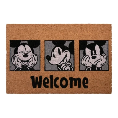 Mickey Mouse 2pk Coir Door Mats Gray 5 Mickey Mouse 2pk Coir Door Mats Gray - Image 3