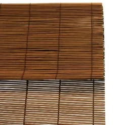72" X 72" Outdoor Imperial Matchstick Rayon From Bamboo Cord-Free Natural Rollup Blinds Fruitwood - Radiance