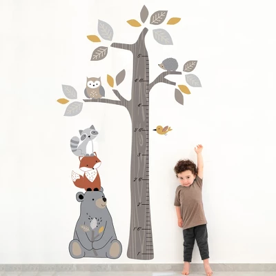 Lambs & Ivy Woodland Forest Tree With Animals Kids Growth Chart Wall Decals 5 Lambs & Ivy Woodland Forest Tree With Animals Kids Growth Chart Wall Decals - Image 3