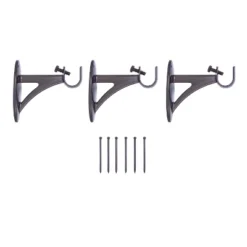 Kenney Fast Fit Easy Install Lillian 5/8" Decorative Window Curtain Rod, Beachwood -Home Shop GUEST 495d4663 75a1 4772 886c 23e423df0908