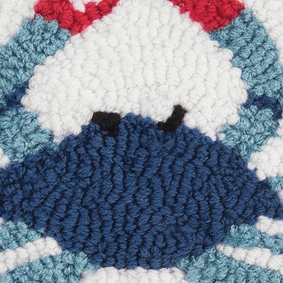 C&F Home 8" X 8" Blue Crab Petite Hooked Throw Pillow 4 C&F Home 8" X 8" Blue Crab Petite Hooked Throw Pillow - Image 2