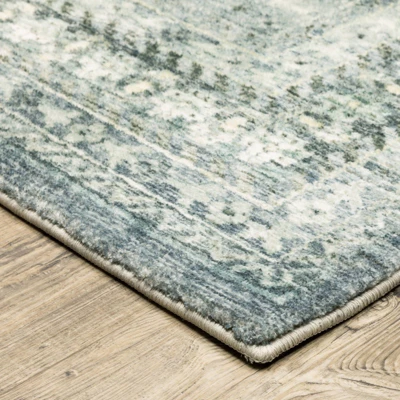 Salina Distressed Traditional Area Rug Blue/Ivory - Captiv8e Designs 3 Salina Distressed Traditional Area Rug Blue/Ivory - Captiv8e Designs