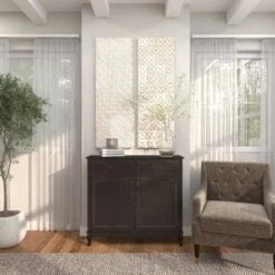 Set Of 2 Wooden Geometric Intricately Carved Wall Decors White - Olivia & May -Home Shop GUEST 4a71b2d6 0714 46cb 88b5 998104556352