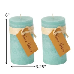 Sea Foam Pillar Candles - Set Of 2 -Home Shop GUEST 4aa7b48a b29f 4ac9 aca8 7042aa1fbfe5