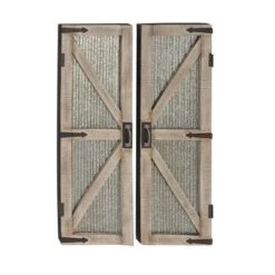 Metal Barn Door Wall Decor Set Of 2 Silver - Olivia & May 20 Metal Barn Door Wall Decor Set Of 2 Silver - Olivia & May -Home Shop GUEST 4b56785a 2ade 4869 9e86 875801284142