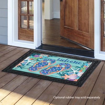Briarwood Lane Enjoy Life Flip Flops Summer Doormat Nautical Indoor Outdoor 30" X 18" 4 Briarwood Lane Enjoy Life Flip Flops Summer Doormat Nautical Indoor Outdoor 30" X 18" - Image 2