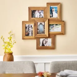 Studio Decor 6-Opening Decorative Rustic Natural Wood 4" X 6" Hanging Collage Picture Frame For Entryway, Stairway, Office, And Living Room (3 Pack) -Home Shop GUEST 4de8f25d 1468 4312 b6b5 f0b8e7fd39b7
