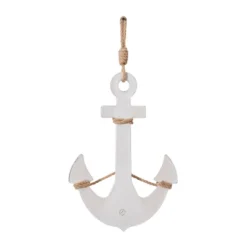 Wooden Anchor Wall Decor With Hanging Rope White - Olivia & May 11 Wooden Anchor Wall Decor With Hanging Rope White - Olivia & May -Home Shop GUEST 4e0f531f 20a5 444c 9711 7946dcfa3f28