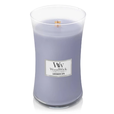 21.5oz Large Hourglass Jar Candle Lavender Spa - WoodWick 3 21.5oz Large Hourglass Jar Candle Lavender Spa - WoodWick