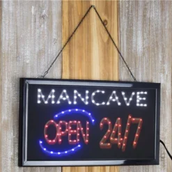 19" X 10" Man Cave Open 24/7 Framed LED Sign Red/Black - American Art Decor 8 19" X 10" Man Cave Open 24/7 Framed LED Sign Red/Black - American Art Decor -Home Shop GUEST 52e1208a 772e 420e 8fc0 3e8f83526a79