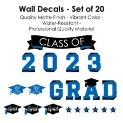 Big Dot Of Happiness Blue Class Of 2023 Graduation Party Wall Decals Set Of 20 -Home Shop GUEST 553d67bd f4c2 4288 902a da834949b983