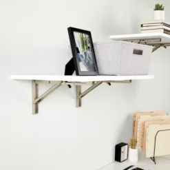 Built Industrial 2 Pack Folding L Wall Shelf Bracket, 10 Inch Collapsible Hardware With Locking Hinge For Garage Shelves, Holds 120lbs 13 Built Industrial 2 Pack Folding L Wall Shelf Bracket, 10 Inch Collapsible Hardware With Locking Hinge For Garage Shelves, Holds 120lbs -Home Shop GUEST 555ad0b8 e83d 42c4 af02 5dfe3c43b4ec