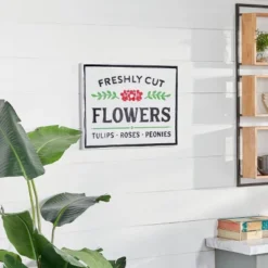 Farmhouse Metal Words And Text Wall Decor White/Gray - Olivia & May