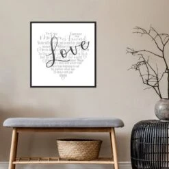 22" X 22" Mother's Day Heart Love By Cynthia Coulter Framed Canvas Wall Art Black - Amanti Art -Home Shop GUEST 5914101c babf 4b88 a61d 41a3e8fce052