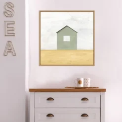 22" X 22" Rural Barn Simplicity II By Courtney Prahl Framed Canvas Wall Art Light Brown - Amanti Art -Home Shop GUEST 5c0b6ec4 49df 4b62 83f0 909b605c3325