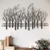 LuxenHome Snowy Black Metal Field Of Trees Wall Art -Home Shop GUEST 5e3c287d b267 41d1 85a4 7042e5842526
