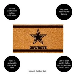 Evergreen Dallas Cowboys Logo Turf Mat, Brown- 28 X 16 Inches Indoor Outdoor Doormat -Home Shop GUEST 5e455ff4 4cad 4d89 bb5a ec0e1c999e26