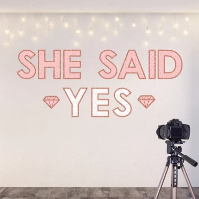 Big Dot Of Happiness Bride Squad - Peel And Stick Rose Gold Bridal Shower Or Bachelorette Party Large Banner Wall Decals - She Said Yes 8 Big Dot Of Happiness Bride Squad - Peel And Stick Rose Gold Bridal Shower Or Bachelorette Party Large Banner Wall Decals - She Said Yes - Image 6