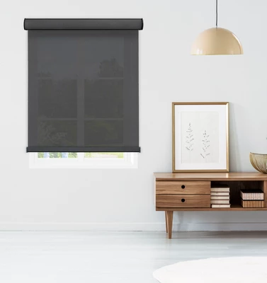 Linen Avenue Cordless Cassette 5% Solar Roller Shade,Black, Charcoal, And White 4 Linen Avenue Cordless Cassette 5% Solar Roller Shade,Black, Charcoal, And White - Image 2