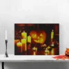 Northlight 19.5" Halloween Prelit LED Witch's Jack-O'-Lantern By Candlelight Canvas Wall Art - Orange/Yellow -Home Shop GUEST 61902194 b086 49e0 9415 4b3b87342556