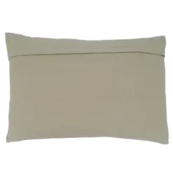 Saro Lifestyle Thin Stripe Design Poly-Filled Throw Pillow, Natural, 16" X 24"