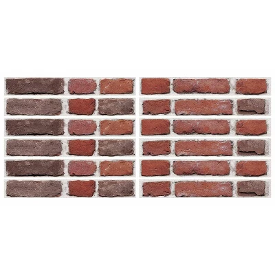 Brick Peel And Stick Giant Wall Decal Red - RoomMates 4 Brick Peel And Stick Giant Wall Decal Red - RoomMates - Image 2
