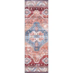 NuLOOM Marli Machine Washable Faded Medallion Area Rug -Home Shop GUEST 64f116d7 e570 4c92 87fc 63c9fe6eb9e4