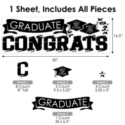 Big Dot Of Happiness Black And White Graduation Party Photo Backdrop - Wall Decals 11 Big Dot Of Happiness Black And White Graduation Party Photo Backdrop - Wall Decals -Home Shop GUEST 64f1e33f 9435 4b03 aac8 202417b8b715