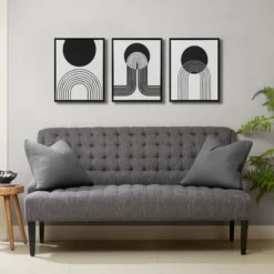 3pc Cosmic Curl Framed Wall Canvas Set Black/Taupe - Urban Habitat 17 3pc Cosmic Curl Framed Wall Canvas Set Black/Taupe - Urban Habitat -Home Shop GUEST 65e94dd9 b939 48d9 94f5 6ca018b08be6