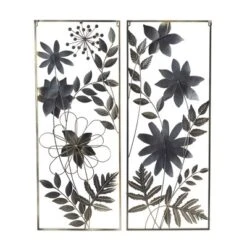 Set Of 2 Metal Floral Wall Decors With Gold Frame - Olivia & May 15 Set Of 2 Metal Floral Wall Decors With Gold Frame - Olivia & May -Home Shop GUEST 66571e29 7d41 4b0e 9b98 341104ac997e