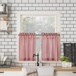 Parkham Farmhouse Plaid Rod Pocket Semi-Sheer Kitchen Curtain Valance And Tiers Set - No. 918 14 Parkham Farmhouse Plaid Rod Pocket Semi-Sheer Kitchen Curtain Valance And Tiers Set - No. 918 -Home Shop GUEST 682db8e2 44a3 421e bce0 f59d3221ee8d