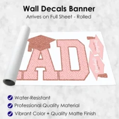 Big Dot Of Happiness Rose Gold Graduation Party Decor - Vinyl Wall Decals - Grad 11 Big Dot Of Happiness Rose Gold Graduation Party Decor - Vinyl Wall Decals - Grad -Home Shop GUEST 6a4886ca 18de 40ce b062 b79fb2d001b8