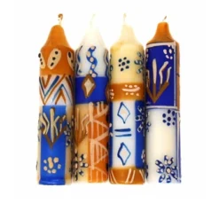 Global Crafts Hand-Painted Dinner Or Shabbat Candles, Set Of 4 10 Global Crafts Hand-Painted Dinner Or Shabbat Candles, Set Of 4 -Home Shop GUEST 6a922783 ed6d 4571 ae21 1e875375a303