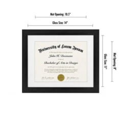 Americanflat Diploma Frame With Tempered Shatter-resistant Glass - Available In A Variety Of Sizes
