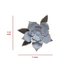 11 X 11.25 Inch Blue Metal Layered Flower Wall Décor - Foreside Home & Garden -Home Shop GUEST 6b3e05e2 e023 499e 8715 74995c597c47