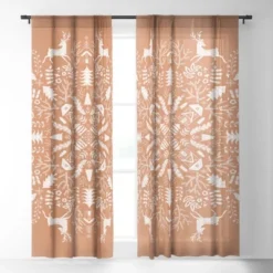 Pimlada Phuapradit Winter Forest 2 50" X 64" Single Panel Sheer Window Curtain - Deny Designs