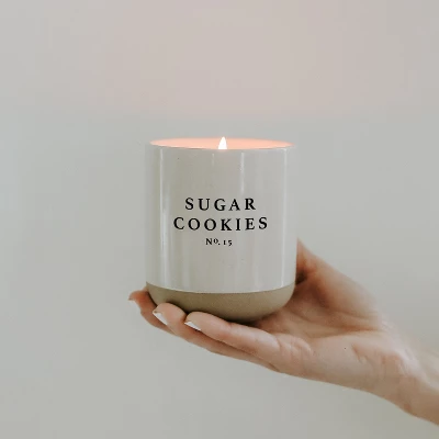 Sweet Water Decor Sugar Cookies 12oz Cream Stoneware Candle 3 Sweet Water Decor Sugar Cookies 12oz Cream Stoneware Candle