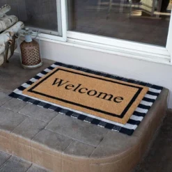 BirdRock Home Layered Welcome Mat With Vinyl Backing For Door Entryway 24 X 36 -Home Shop GUEST 6e63f06a 166d 4f34 9911 6d9707567f1f