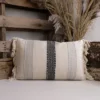 14X22 Inch Hand Woven Stripe Pillow Gray Cotton With Polyester Fill By Foreside Home & Garden -Home Shop GUEST 6ec4ce9b dfa3 42cc a802 4cb8862e8338