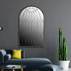 Arched Mirror With Iron Cage Design Wall Mirror - Storied Home -Home Shop GUEST 6ee0de20 8c8f 46b1 b5ea 9df97a3741a5