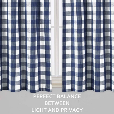 Trinity Buffalo Plaid Gingham Rod Pocket Half Window Cafe Curtains Kitchen Bathroom Window 7 Trinity Buffalo Plaid Gingham Rod Pocket Half Window Cafe Curtains Kitchen Bathroom Window - Image 5