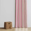 Bacati - Mod Stripes Pink Beige Brown Cotton Printed Single Window Curtain Panel -Home Shop GUEST 7167a33a 638d 4151 8c46 bdefd9412899