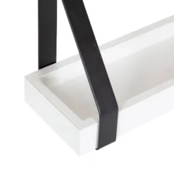 (Set Of 2) 5" X 10" Sudbury Wood And Metal Wall Shelf Set White/Black - Kate & Laurel All Things Decor -Home Shop GUEST 736fe602 ad13 462f 8c7b ef852f7c7905